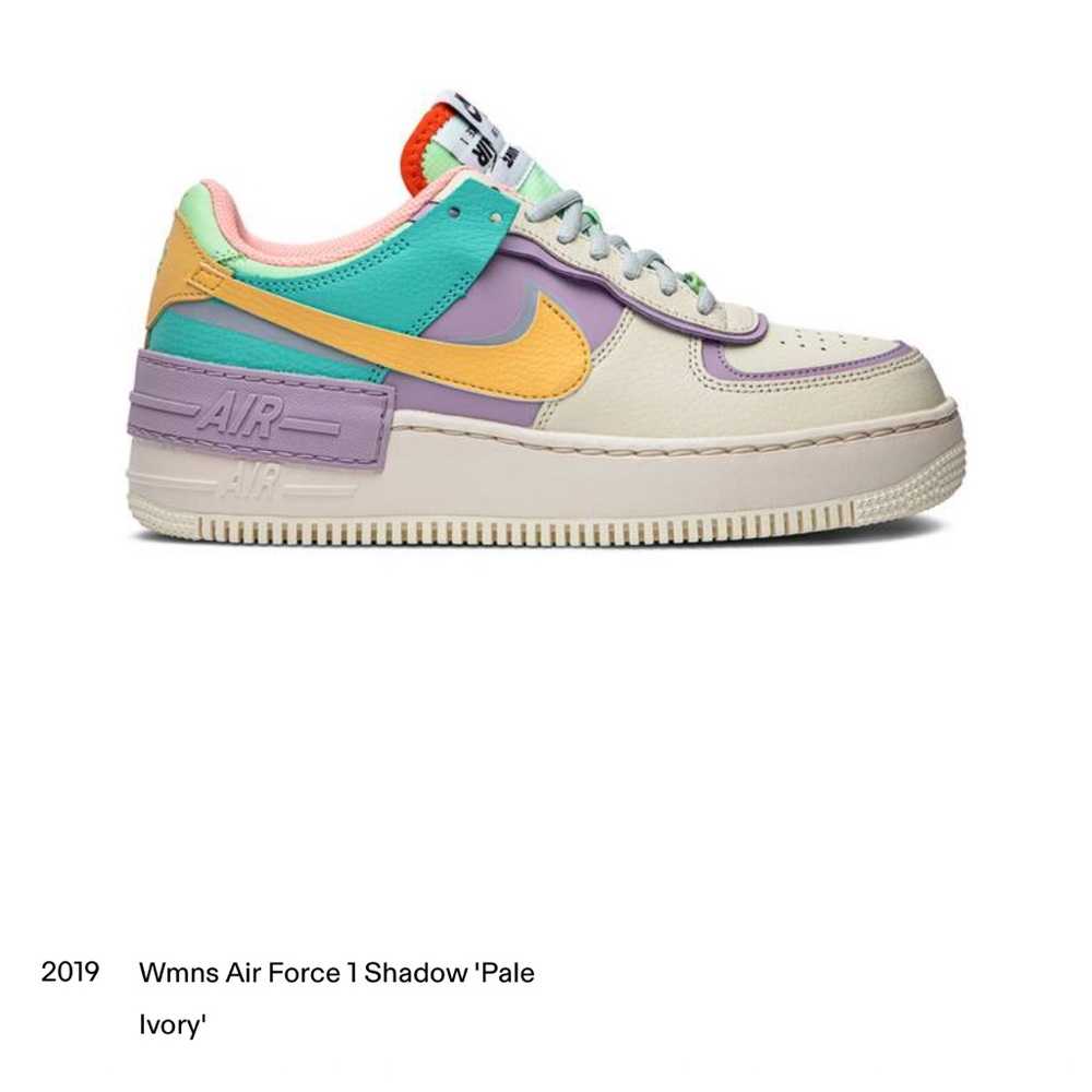 Women’s Nike Airforce 1 Shadow “pale ivory” colorful 9.5